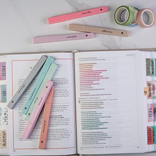  DIVERSEBEE Bible Highlighters and Pens No Bleed, 8 Pack  Assorted Colors Gel Highlighters Set for Bible, Cute Bible Study Journaling  School Supplies, Bible Accessories (Vintage) : Office Products