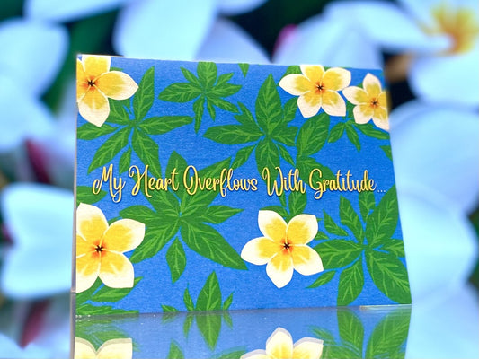 My Heart Overflows With Gratitude... CTracyLouie Thank You Cards + Envelope, Set of 8, Original Artwork, Blank Interior